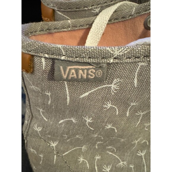 Vans Camden Sz 10 Womens High-Top Gray White Canvas Dandelion Sneakers Skater - Picture 6 of 7